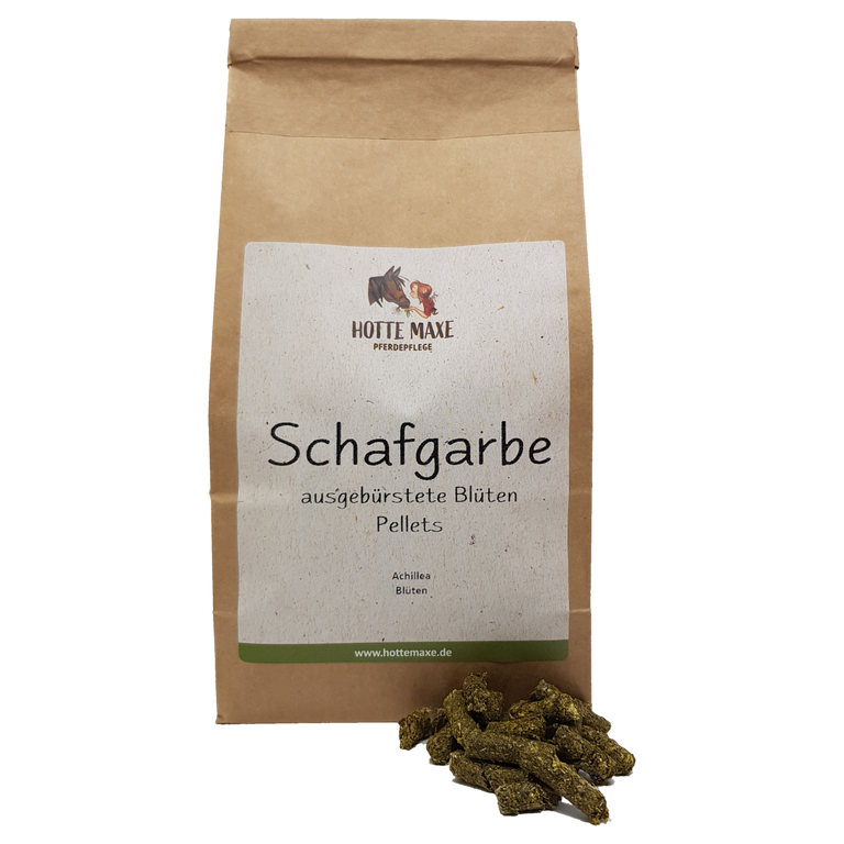 Hotte Maxe Einzelkräuter Schafgarbe, ausgebürstete Blüten, Pellets