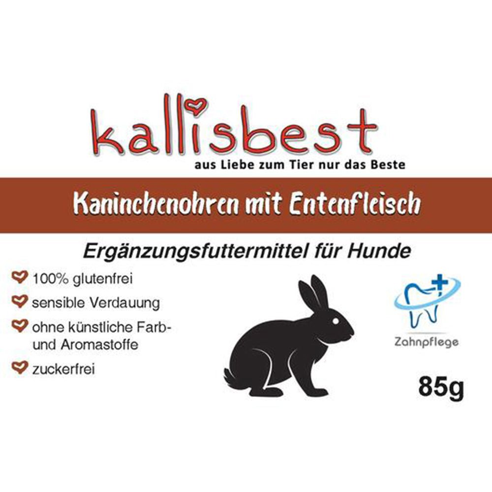 Kaninchenohren mit Entenfleisch 85g - Kallisbest